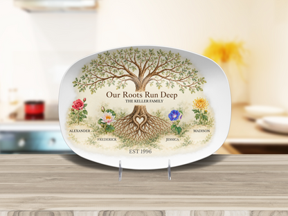 Our Roots Run Deep platter lifestyle display